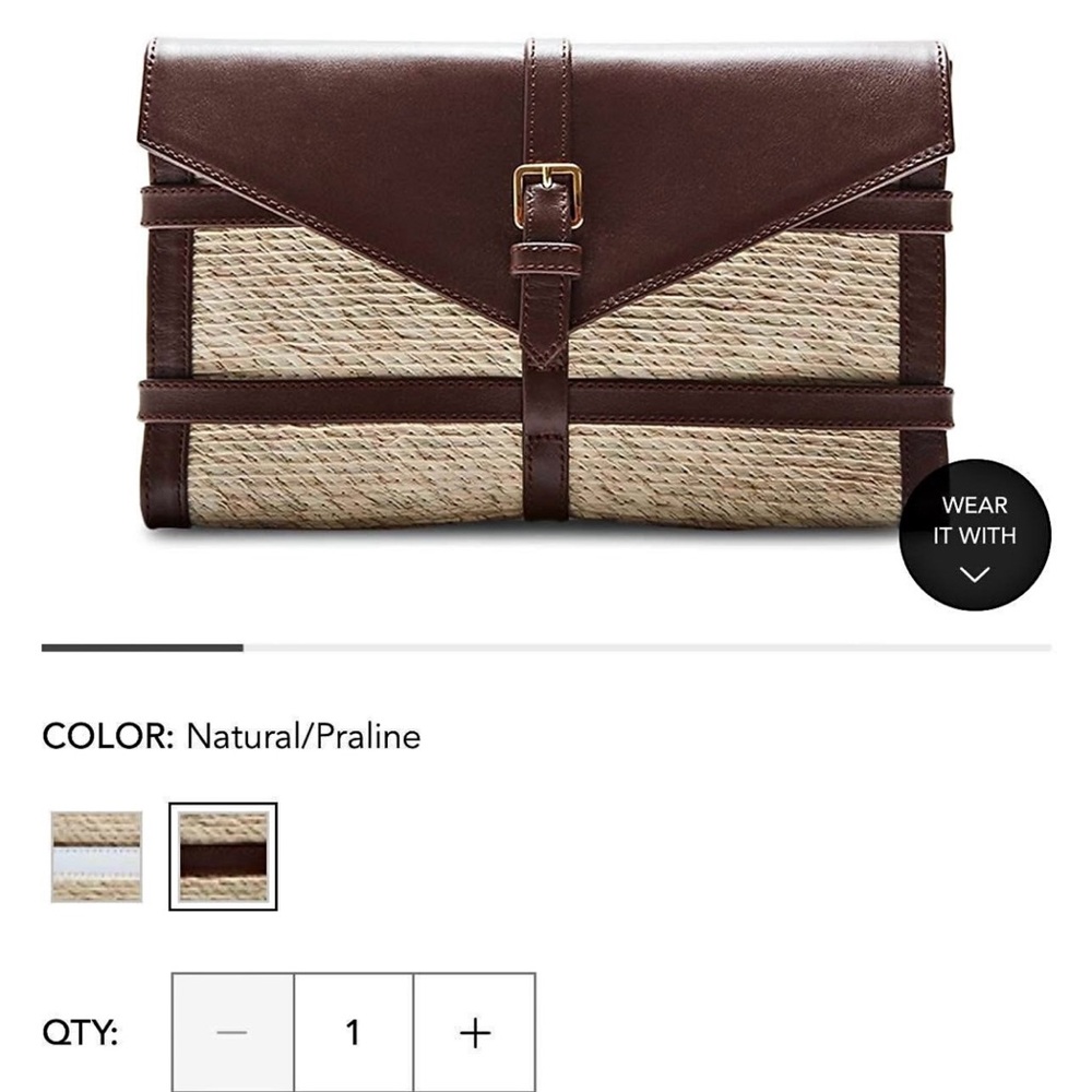 Altuzarra Watermill Raffia Envelope Clutch